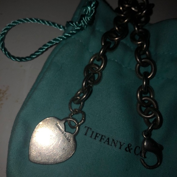 Tiffany And Co. Heart Tag Silver Charm Bracelet - Picture 4 of 5
